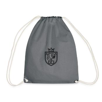 Fish Fishing Logo - Drawstring Bag - grey - Front