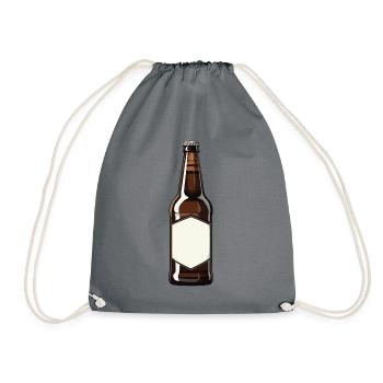 Bouteille de bière Symbole de consommation de bière - Sac de sport léger - gris - Devant