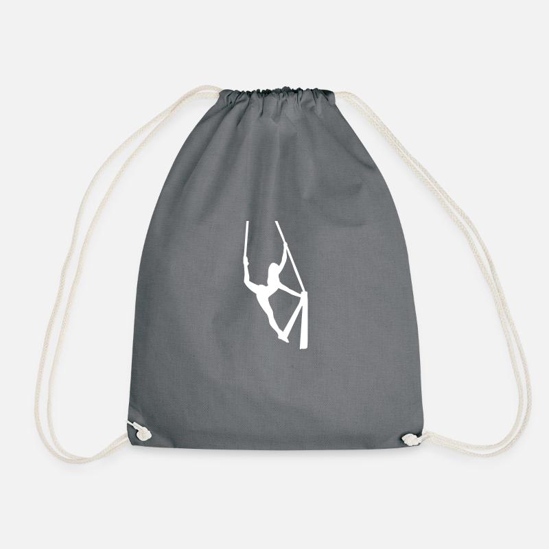 Stellar silhouette, white - Drawstring Bag - grey