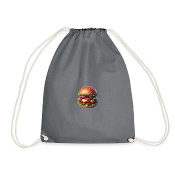 Polygone de hamburgers - Sac de sport léger - gris - Devant