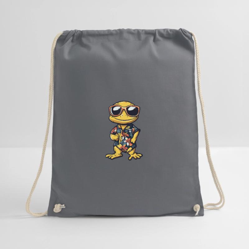 Lizard Comic Vacation Drawstring Bag