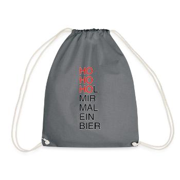 HOHO HOL MIR MAL EIN BIER - Turnbeutel - Grau - Vorne
