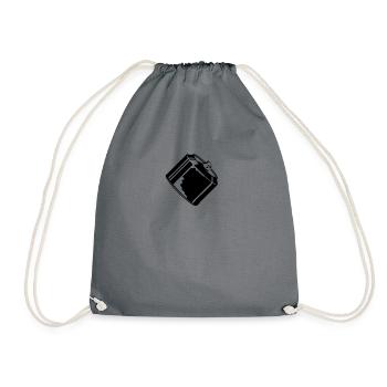 An open soda can - Drawstring Bag - grey - Front