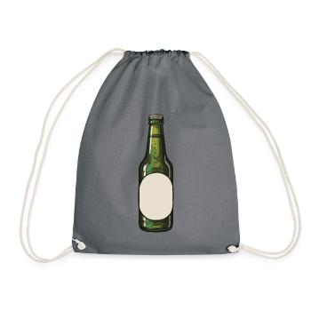Bouteille de bière Symbole de consommation de bière - Sac de sport léger - gris - Devant