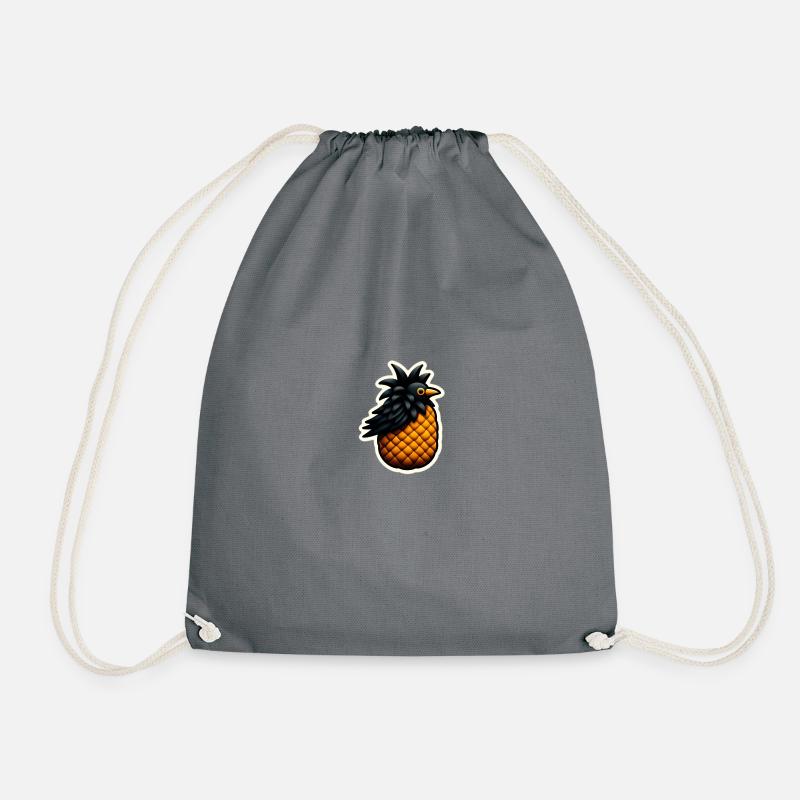 Small Pineapple Blackbird - Drawstring Bag - grey
