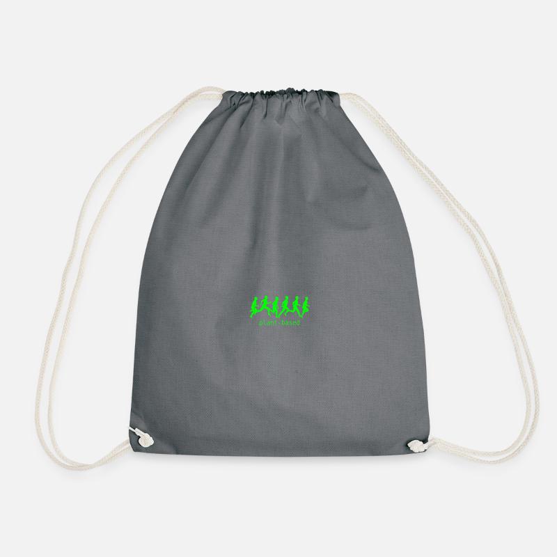Jogging evolution for vegans and vegetarians - Drawstring Bag - grey