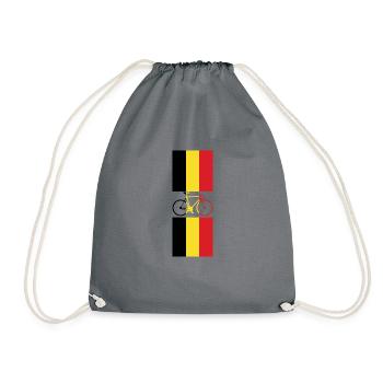Drapeau de cycliste belge cycliste vélo belgique - Sac de sport léger - gris - Devant