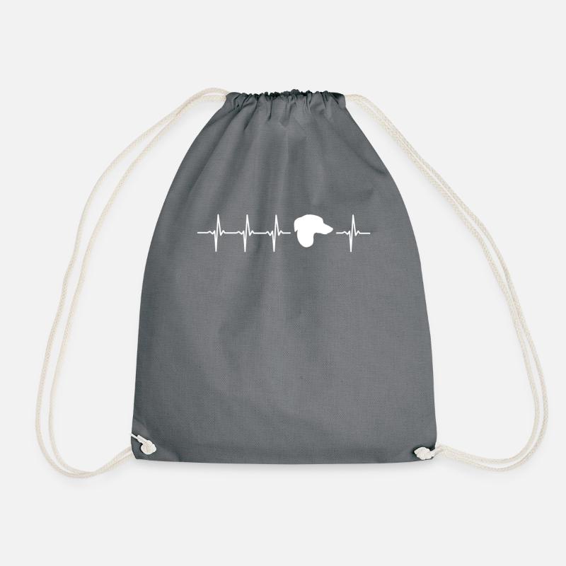 Funny Whippet Original Gift - Drawstring Bag - grey