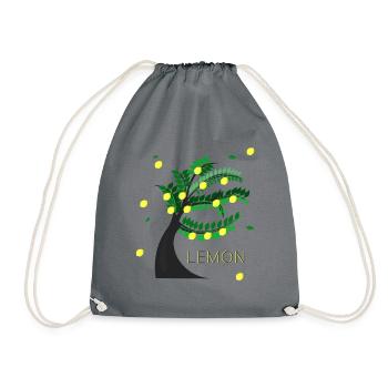 Lemons Tree Orange Citrus Tangerine Gift - Drawstring Bag - grey - Front