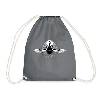 Egypt Scarab Symbol - Drawstring Bag - grey - Front