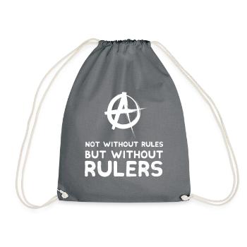 anarchy - Drawstring Bag - grey - Front