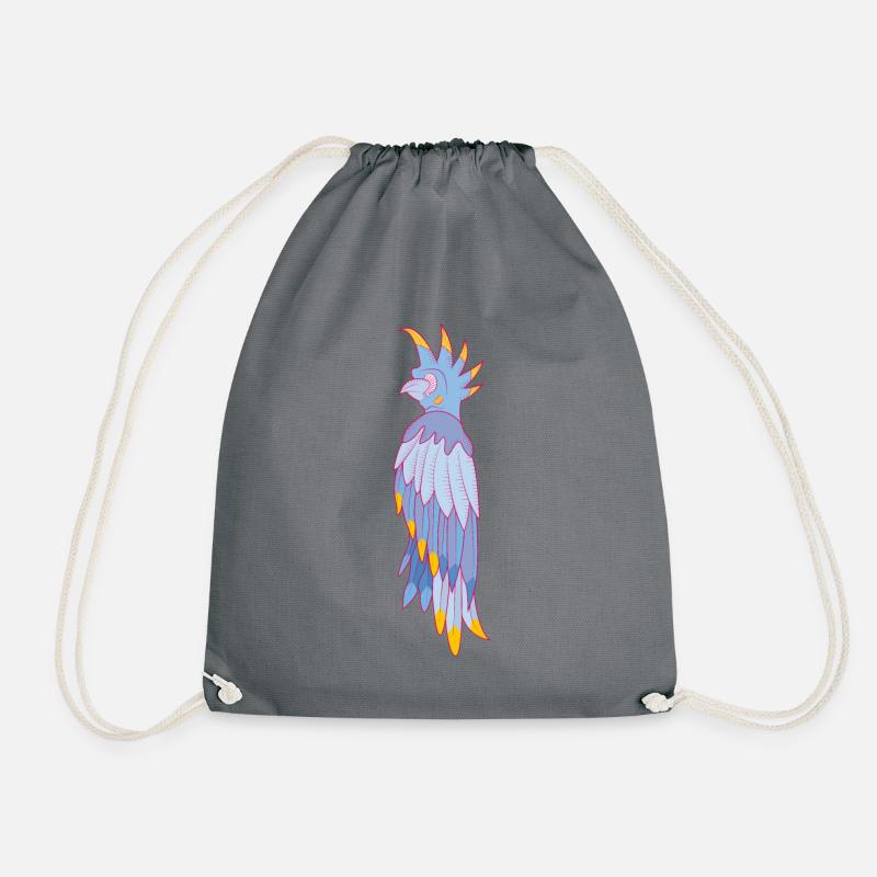 parrot - Drawstring Bag - grey