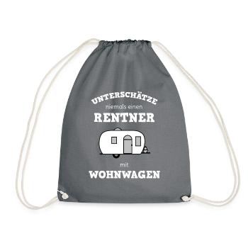 Caravan outback tent holidays - Drawstring Bag - grey - Front