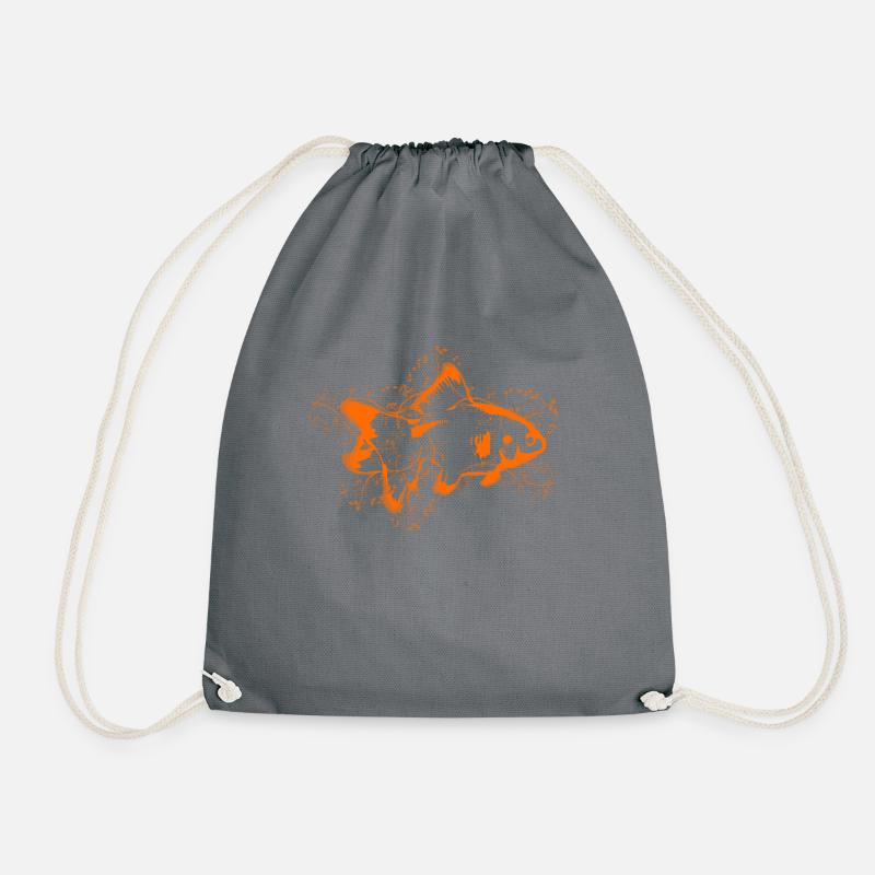 goldfish - Drawstring Bag - grey