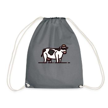 Élevage de vaches fermières - Sac de sport léger - gris - Devant
