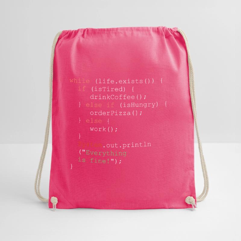 Programming, programmer and program code Drawstring Bag