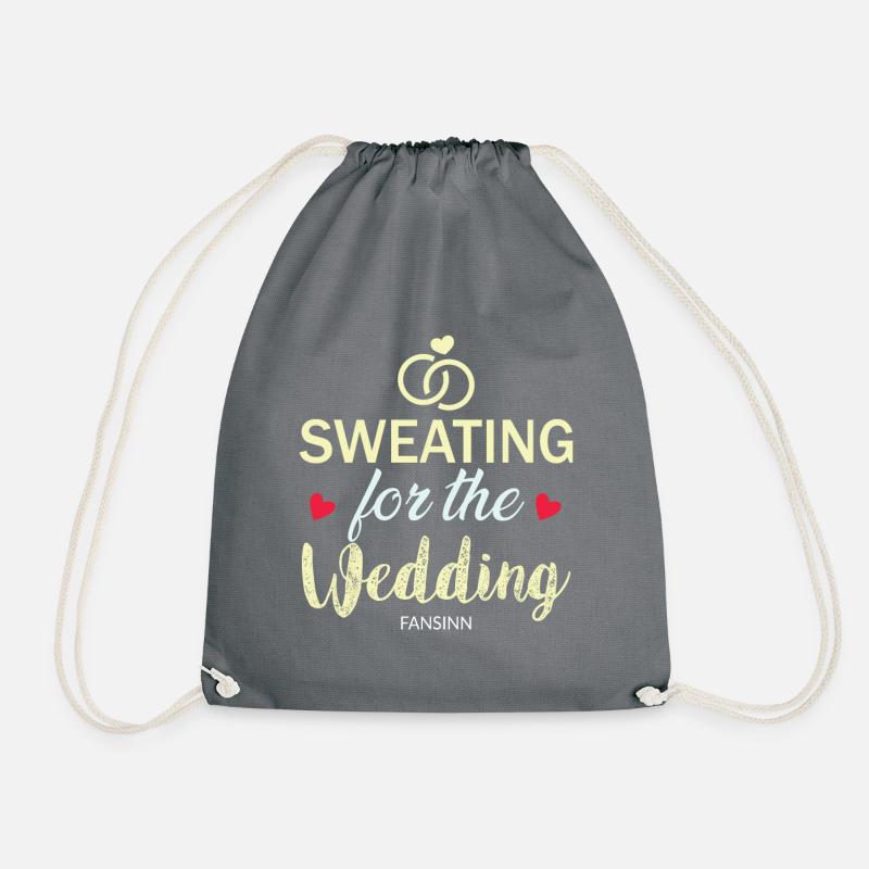 Hochzeit Junggesellenabschied Ehe Liebe Geschenk - Turnbeutel - Grau