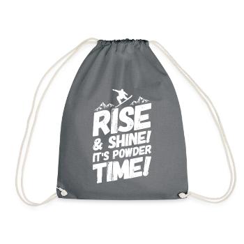 Snowboarding Snowboard Snowboarder Spruch - Turnbeutel - Grau - Vorne