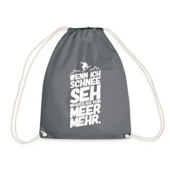 Snowboarding Snowboard Snowboarder Schnee - Turnbeutel - Grau - Vorne