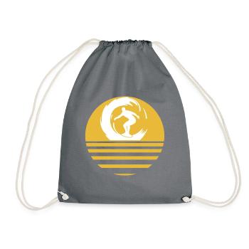 Surfen Surfer Surf Sonne - Turnbeutel - Grau - Vorne