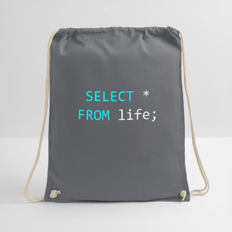 Gift idea for SQL coders Drawstring Bag