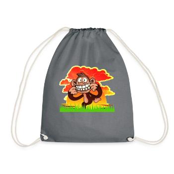 MONKEY - Drawstring Bag - grey - Front