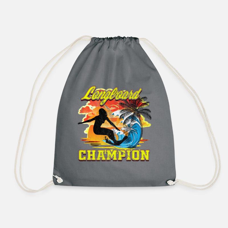 Surf Longboard CHAMPION - Drawstring Bag - grey