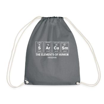 Science research chemistry funny fun gift - Drawstring Bag - grey - Front