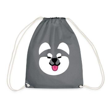 Shiba Inu - Drawstring Bag - grey - Front