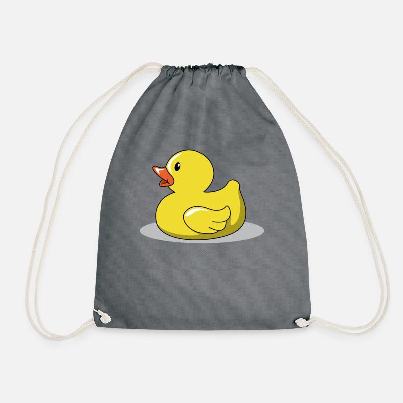 Rubber duck rubber duck duck Funny - Drawstring Bag - grey