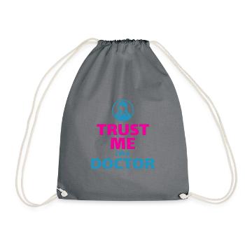 Doctor female doctor nurse gift idea - Drawstring Bag - grey - Front