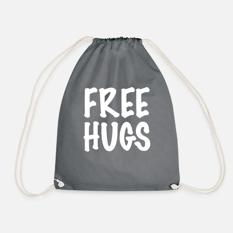 Free hugs - Drawstring Bag - grey