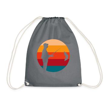 Amour pour la pêche - Sac de sport léger - gris - Devant