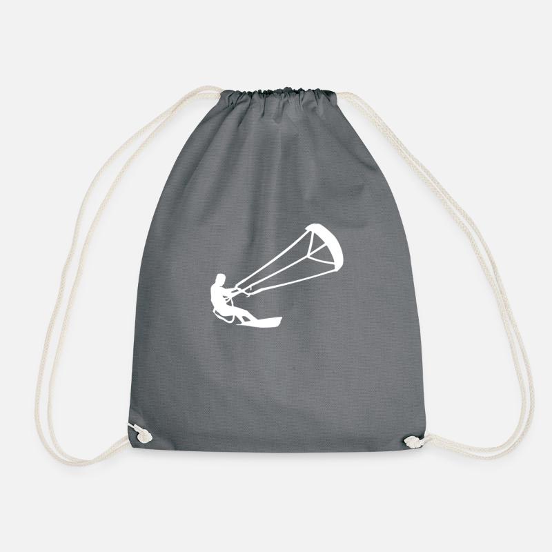 Surfer Kitesurfer - Turnbeutel - Grau