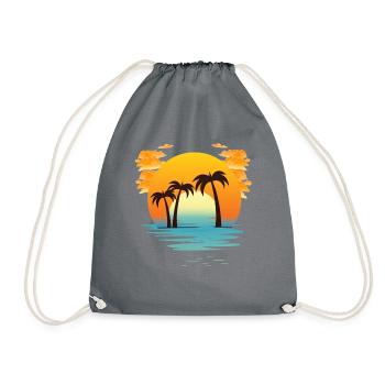 sunset of palms - Sac de sport léger - gris - Devant