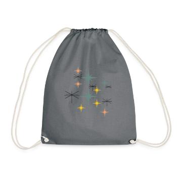 Stars - Drawstring Bag - grey - Front