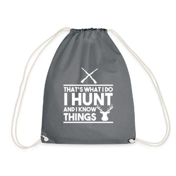 That's What I Do I Hunt And I Know Things - Turnbeutel - Grau - Vorne