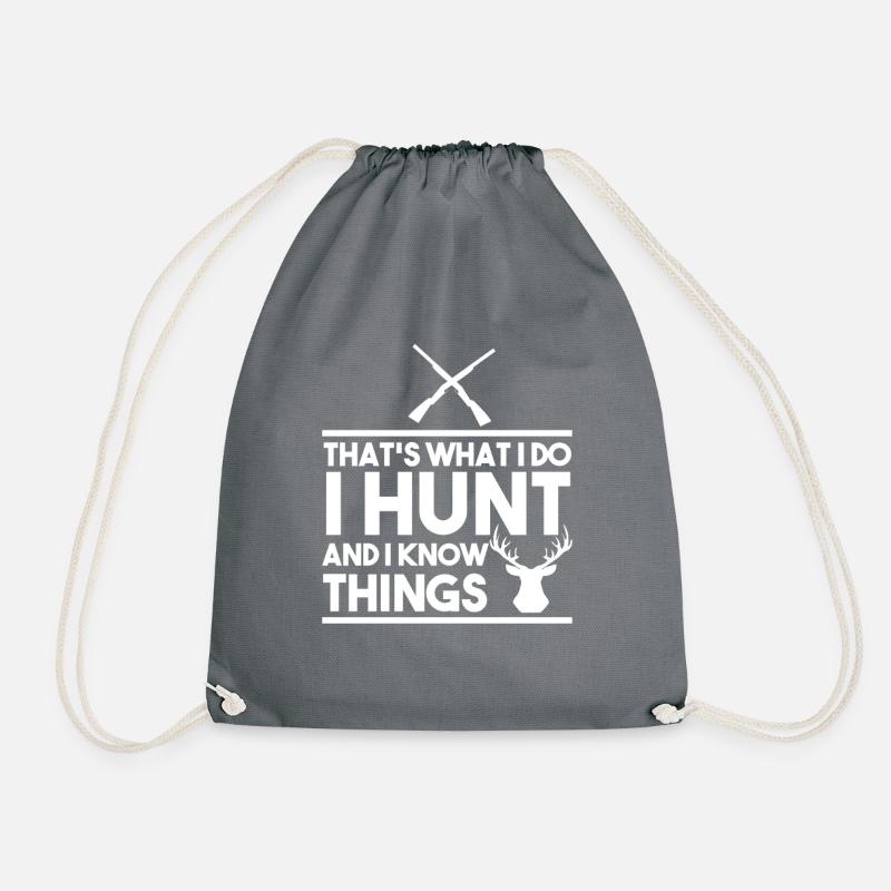 That's What I Do I Hunt And I Know Things - Turnbeutel - Grau