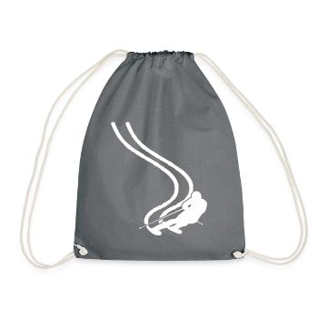 Ski Ski Holiday Slalom White - Drawstring Bag - grey - Front