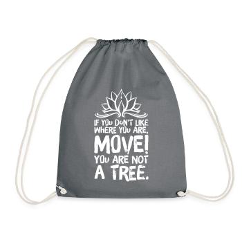 Yoga Méditation Spiritualité Arbre Blanc - Sac de sport léger - gris - Devant