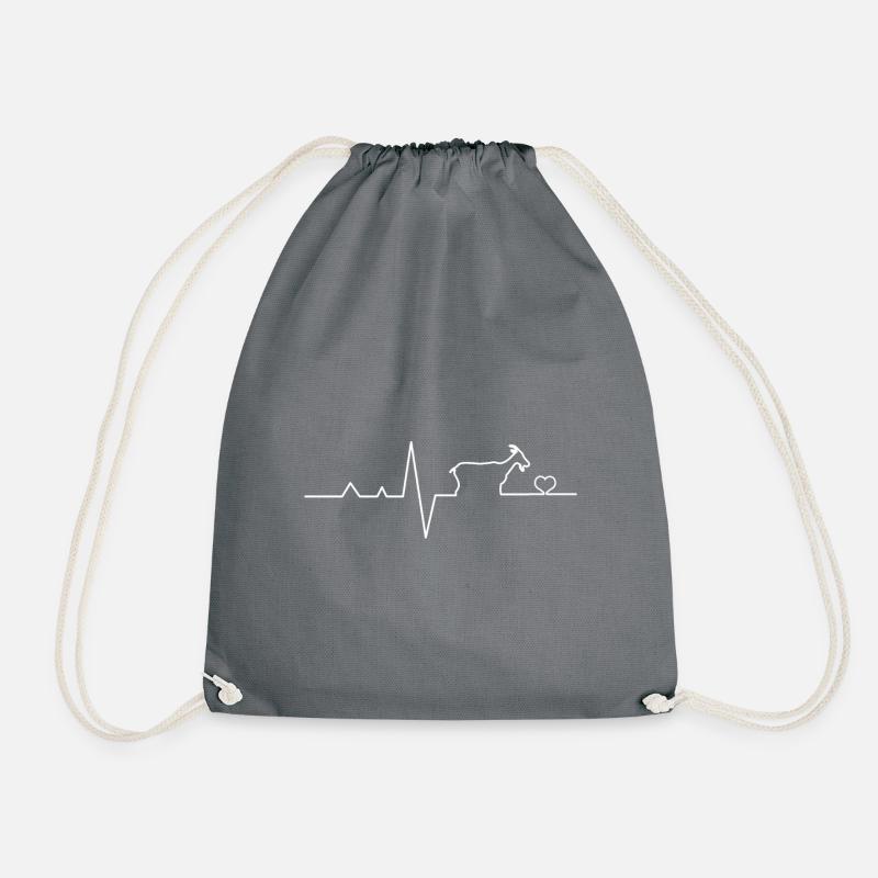 Goat billy goat pulse - Drawstring Bag - grey
