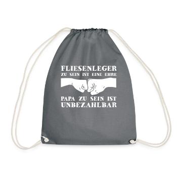 Fliesenleger Papa - Turnbeutel - Grau - Vorne