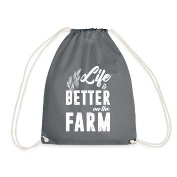 Life is better on the farm - Turnbeutel - Grau - Vorne