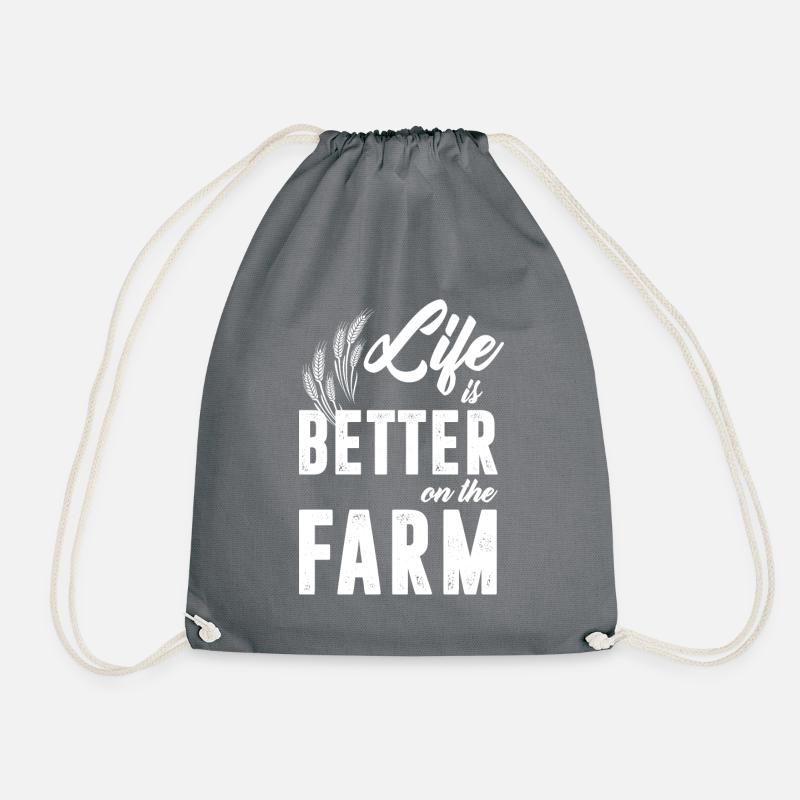Life is better on the farm - Turnbeutel - Grau