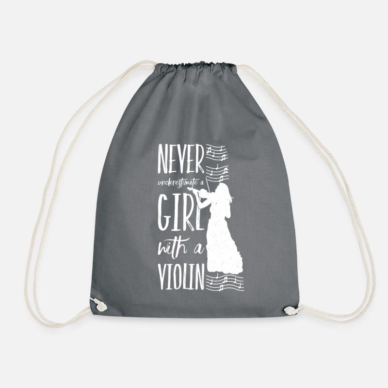 Violin violin violin player saying girl - Drawstring Bag - grey