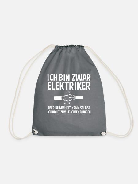 Elektriker - Turnbeutel - Grau