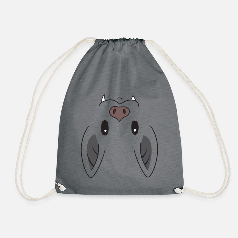 Lustiges Fledermaus Design - Turnbeutel - Grau