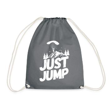 Parachute skydiving spring - Drawstring Bag - grey - Front