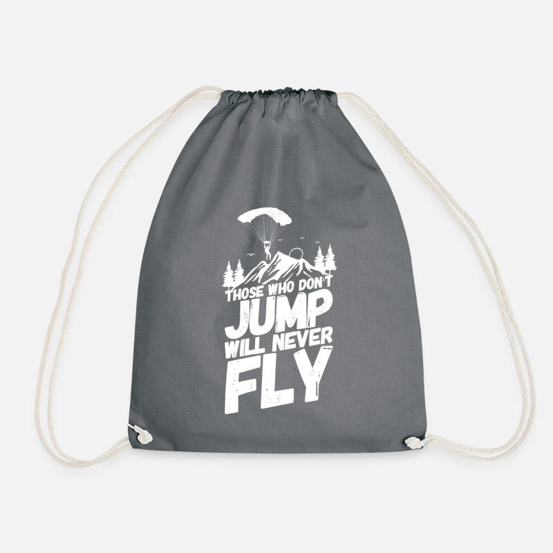 Fallschirm Skydiving Fliegen - Turnbeutel - Grau