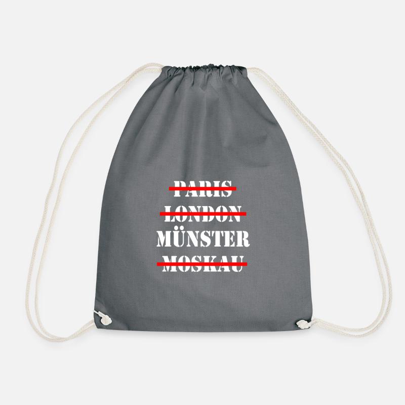MÜNSTER Stadt Geschenk Geschenkidee - Turnbeutel - Grau